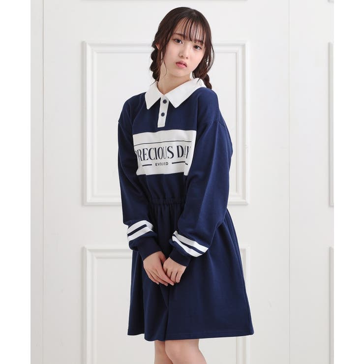 ミニ裏エリ付きドロストワンピース | PINK-latte | 詳細画像12 