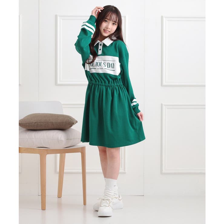 ミニ裏エリ付きドロストワンピース | PINK-latte | 詳細画像18 