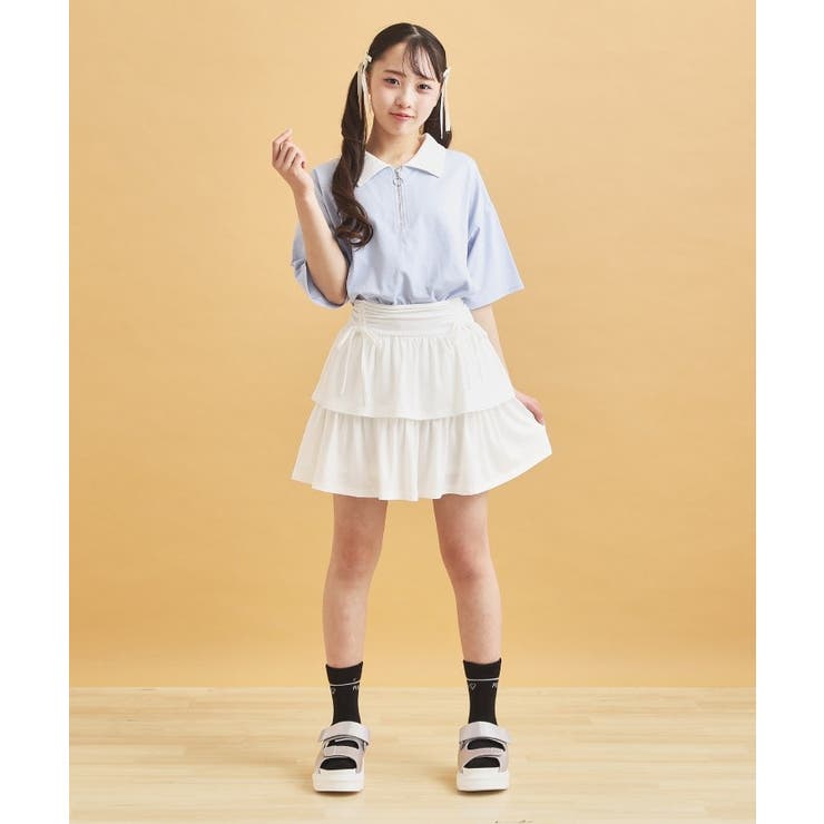 ハーフジップ衿付きTシャツ | PINK-latte | 詳細画像20 