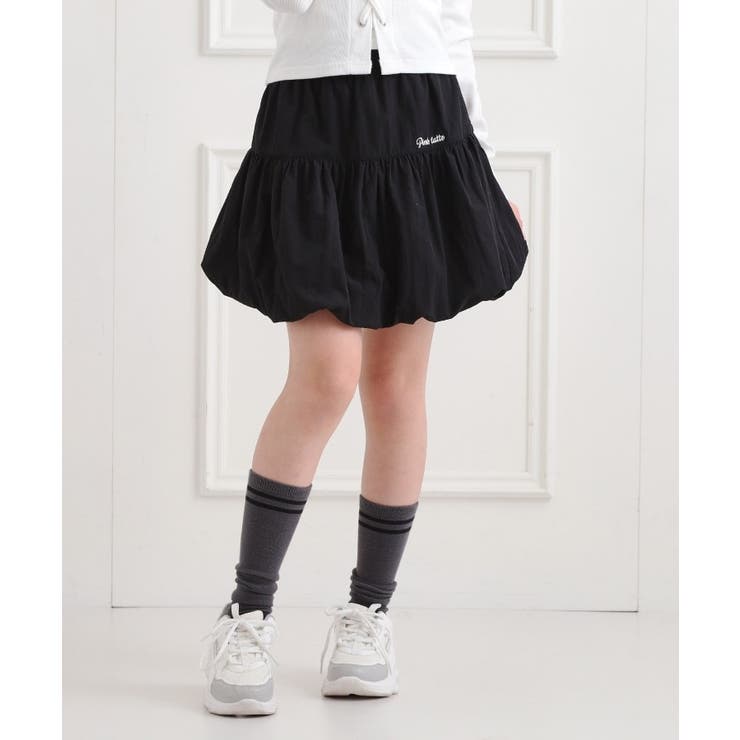 ブラック(019) | シンプルバルーンスカート | PINK-latte