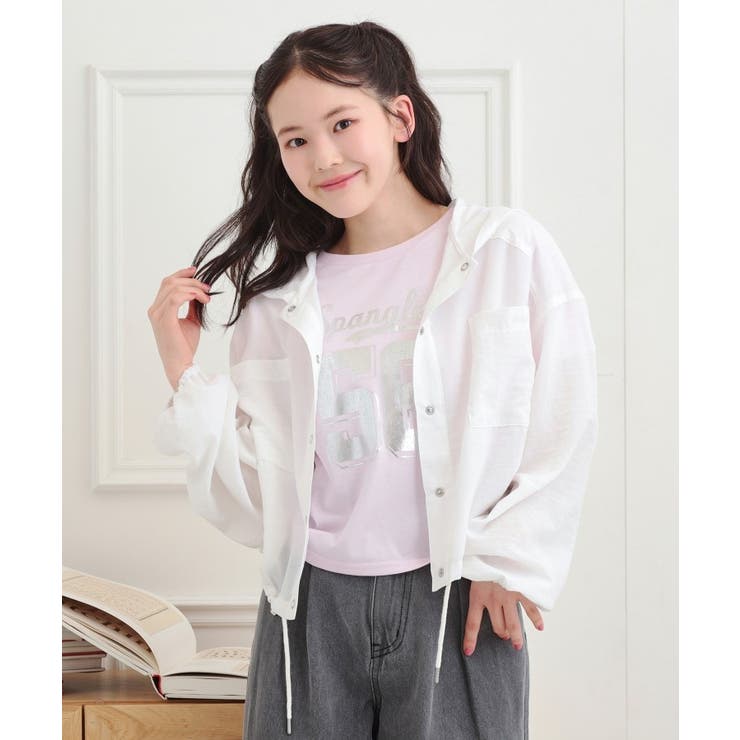 オフホワイト(003) | ショート丈ブルゾン | PINK-latte