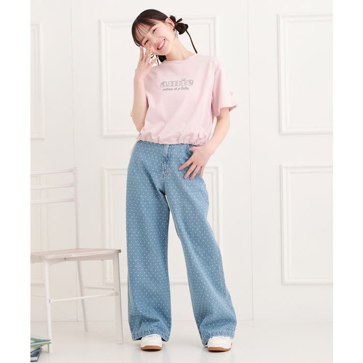 ドット柄デニムパンツ | PINK-latte | 詳細画像13