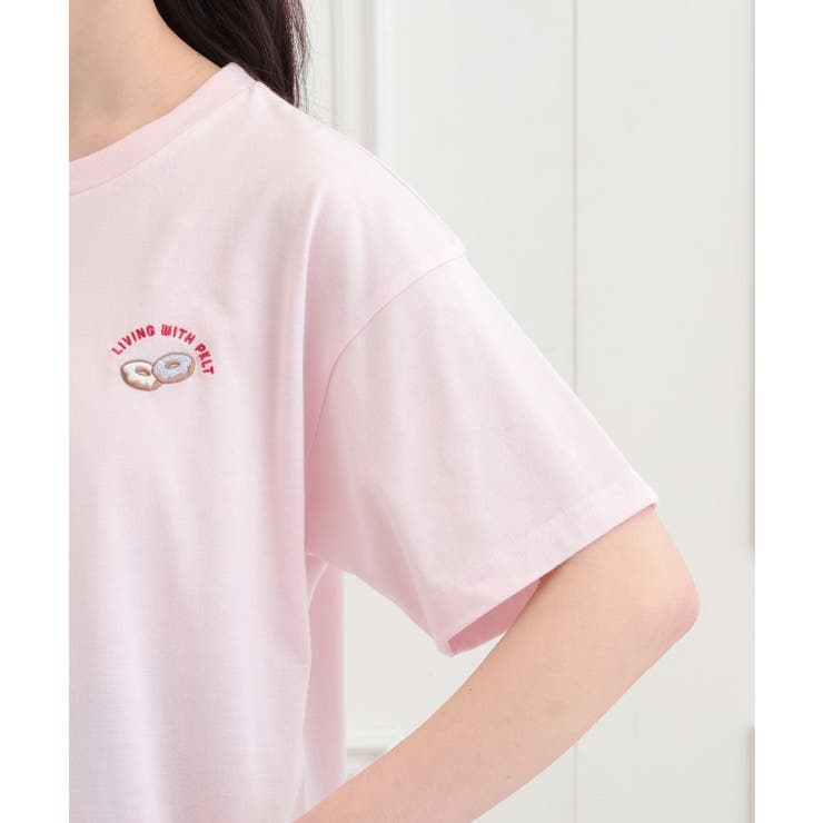 ワンポイント刺繍Tシャツ | PINK-latte | 詳細画像5 