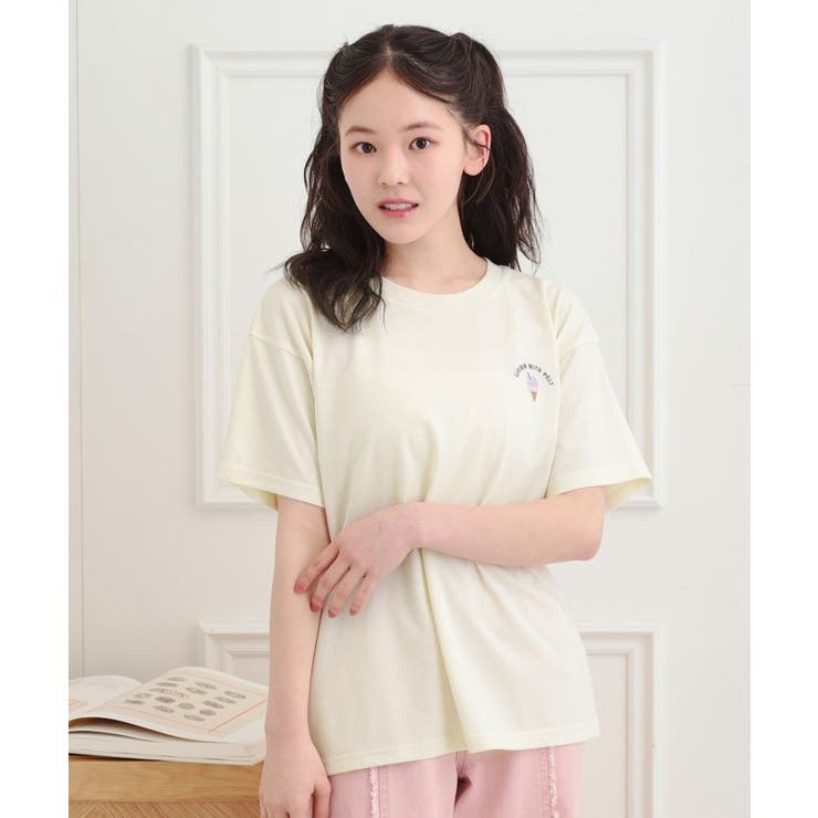 ワンポイント刺繍Tシャツ | PINK-latte | 詳細画像7 