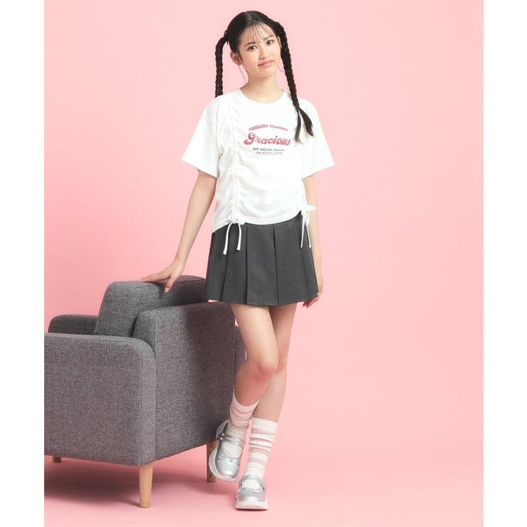 フロントドロストリボンTシャツ | PINK-latte | 詳細画像9 