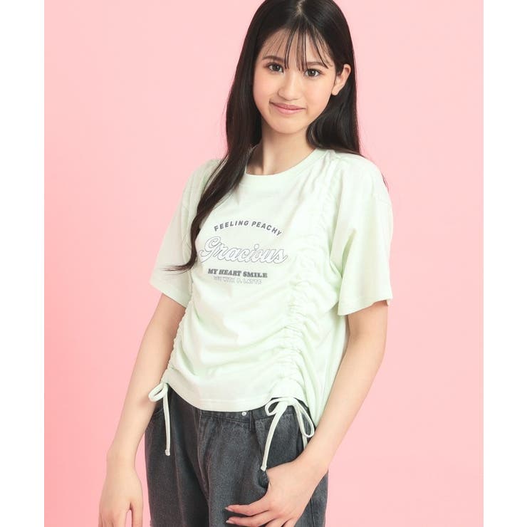 フロントドロストリボンTシャツ | PINK-latte | 詳細画像15 