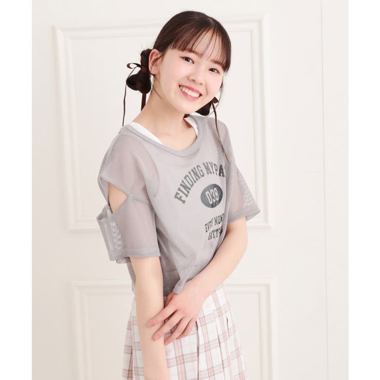 メッシュTシャツ＋タンクセット | PINK-latte | 詳細画像15 
