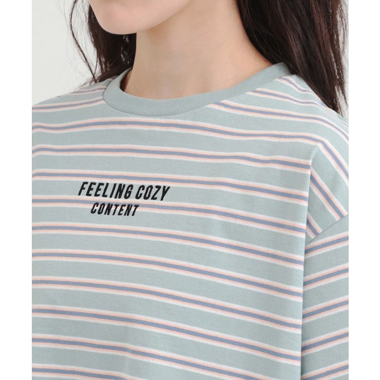 クロップドボーダーTシャツ | PINK-latte | 詳細画像4 