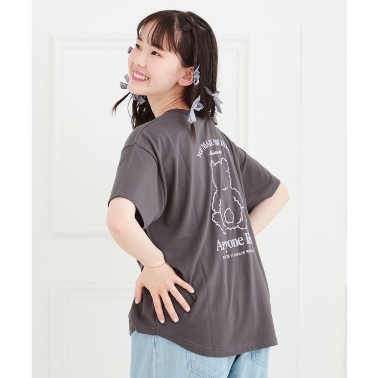 AMS♡mämä☆今季新作ミックス ピンクラテ ラブトキシック☆Tシャツ 接触冷感くまちゃんTシャツ[品番：WRDW0219128]｜PINK-latte