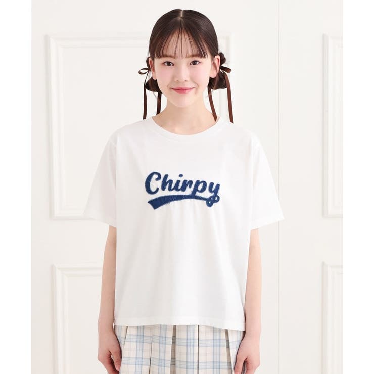 ツイルアップリケTシャツ | PINK-latte | 詳細画像1 