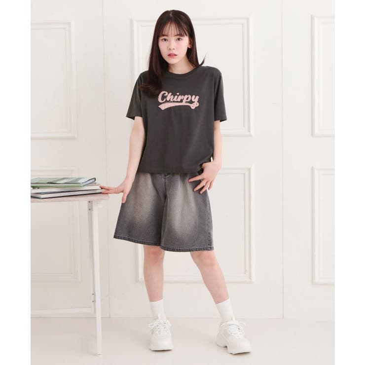 ツイルアップリケTシャツ | PINK-latte | 詳細画像8 