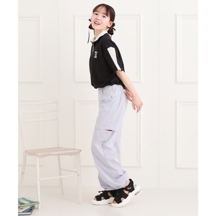 メッシュ切替ハーフジッププルオーバー | PINK-latte | 詳細画像15 