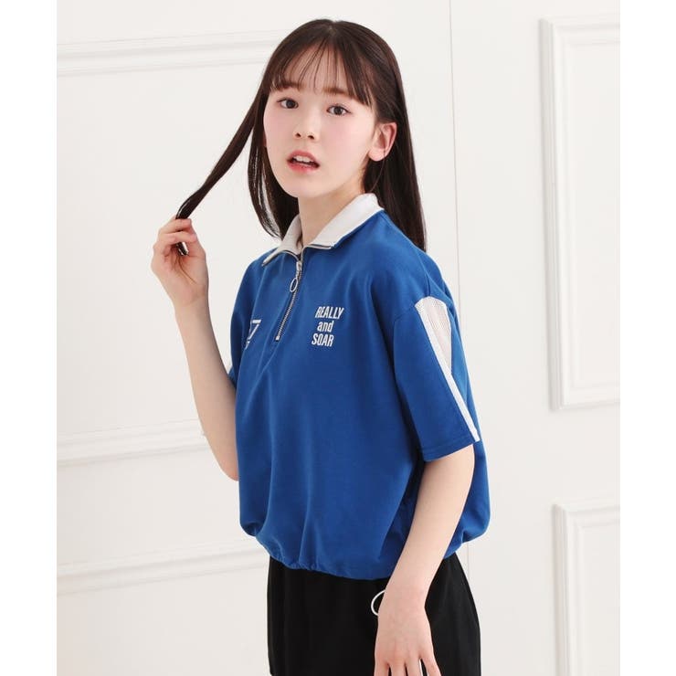 メッシュ切替ハーフジッププルオーバー | PINK-latte | 詳細画像18 