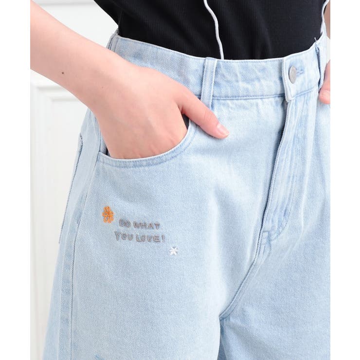 らくがき刺繍フリンジショートパンツ | PINK-latte | 詳細画像7 