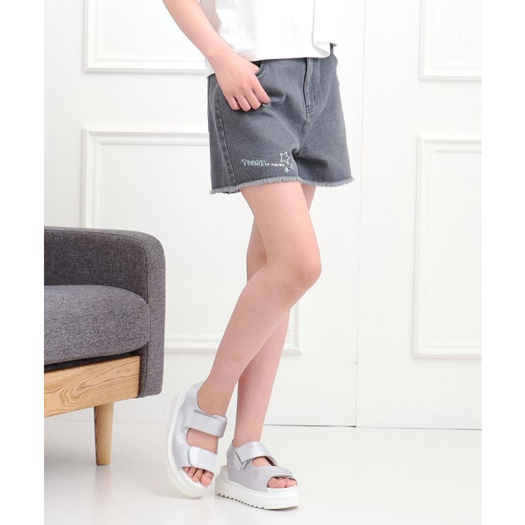 らくがき刺繍フリンジショートパンツ | PINK-latte | 詳細画像12 