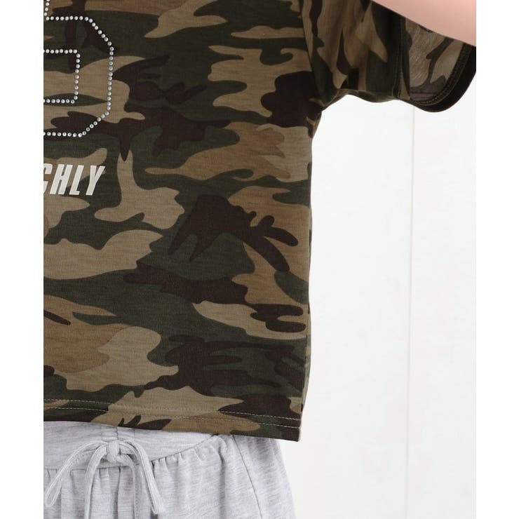 ラインストーンナンバリングTシャツ | PINK-latte | 詳細画像6 