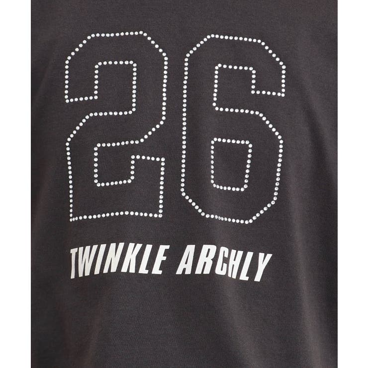 ラインストーンナンバリングTシャツ | PINK-latte | 詳細画像14 