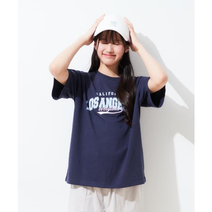 接触冷感 カレッジロゴTシャツ | PINK-latte | 詳細画像23 