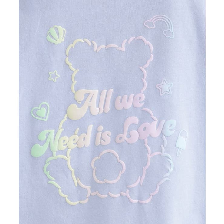 接触冷感 グラデーションくまちゃん発砲ビッグTシャツ | PINK-latte | 詳細画像26 