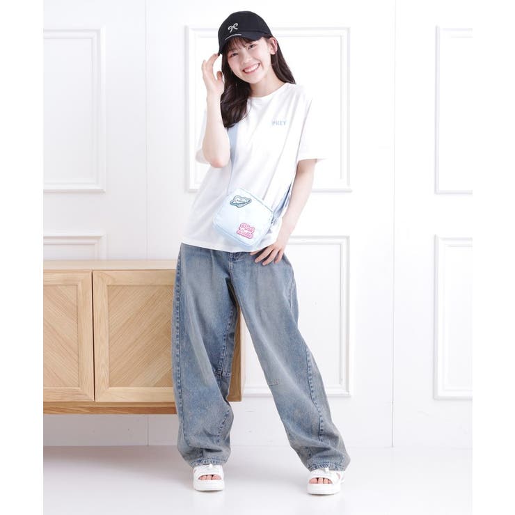 接触冷感 バックハートロゴTシャツ | PINK-latte | 詳細画像23 
