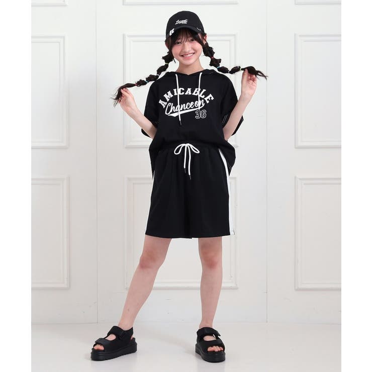 【セットアップアイテム】半袖パーカ＋ハーフパンツセット | PINK-latte | 詳細画像23 