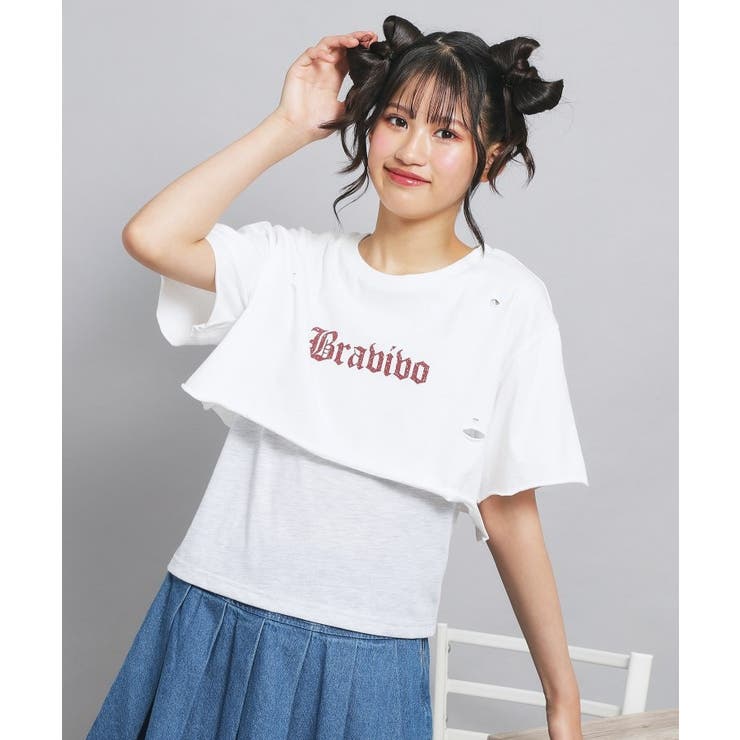 【セットアイテム】ダメージTシャツ＋タンクセット | PINK-latte | 詳細画像11 