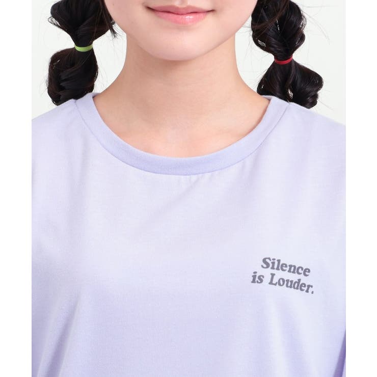 肩あきバックプリントビッグTシャツ | PINK-latte | 詳細画像4 