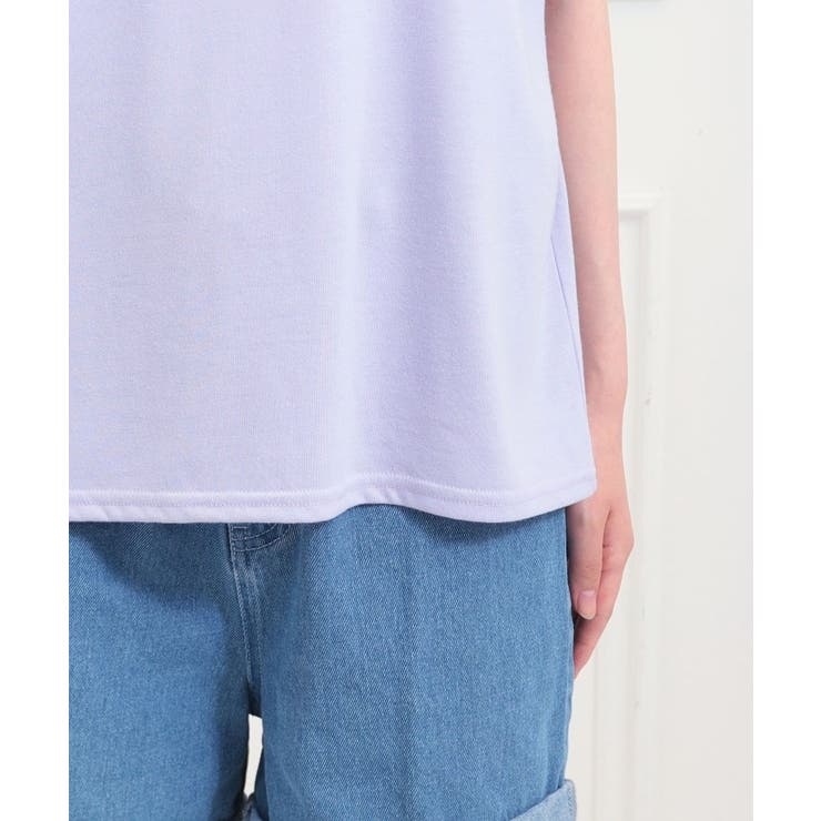 肩あきバックプリントビッグTシャツ | PINK-latte | 詳細画像6 