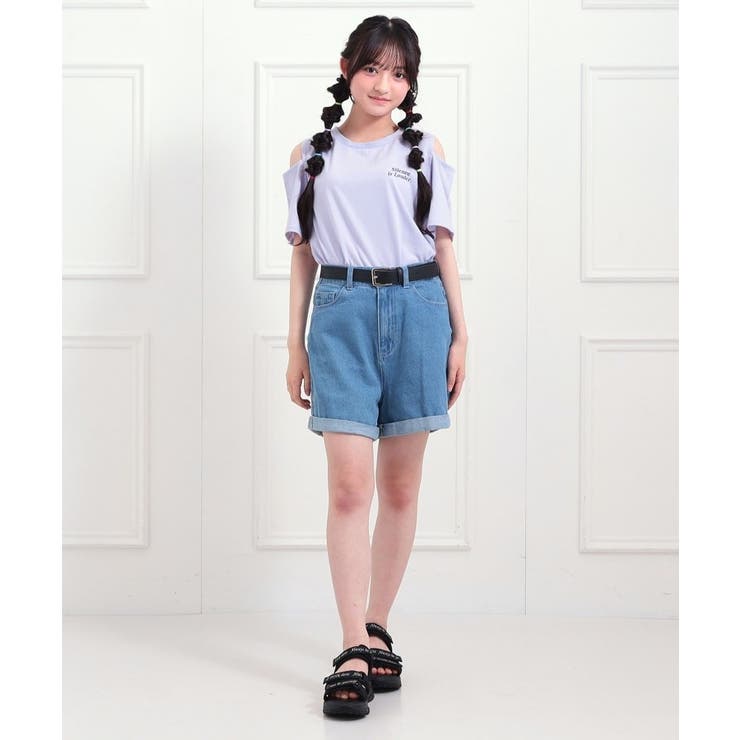 肩あきバックプリントビッグTシャツ | PINK-latte | 詳細画像17 