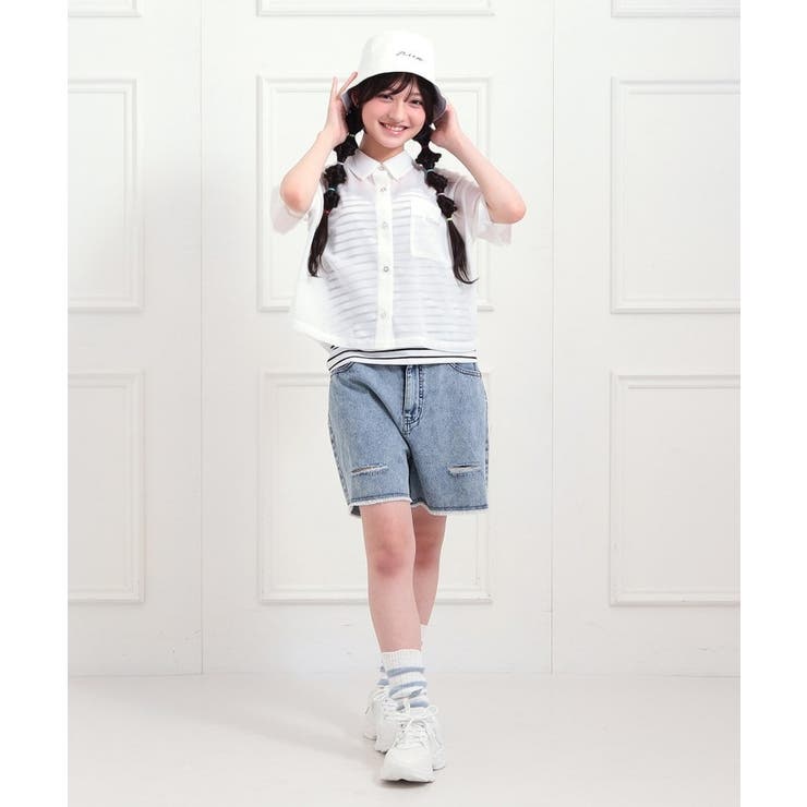 【セットアイテム】半袖シアーシャツ＋冷感キャミセット | PINK-latte | 詳細画像12 