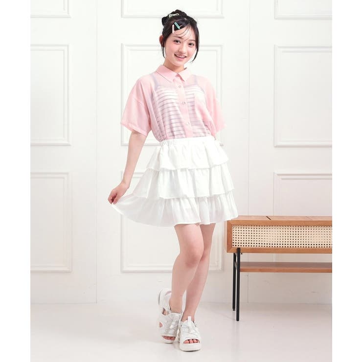 【セットアイテム】半袖シアーシャツ＋冷感キャミセット | PINK-latte | 詳細画像19 