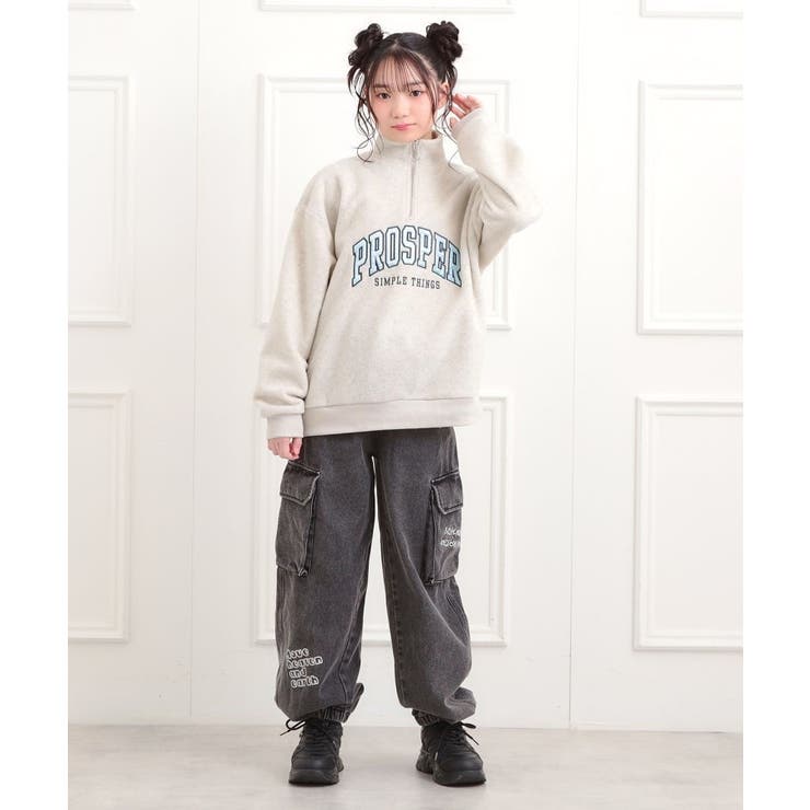 ハーフジップフリーストレーナー | PINK-latte | 詳細画像8 