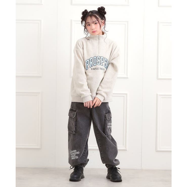 ハーフジップフリーストレーナー | PINK-latte | 詳細画像9 