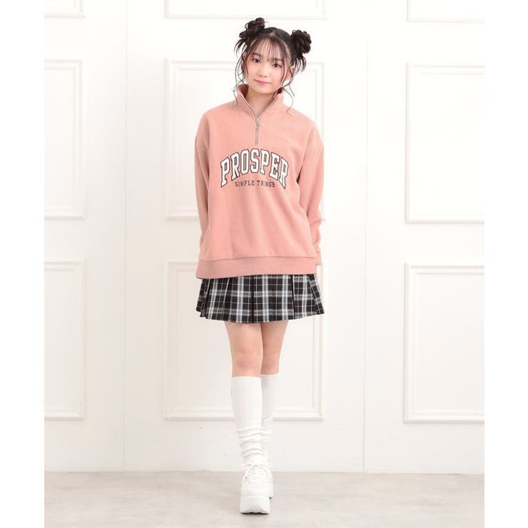 ハーフジップフリーストレーナー | PINK-latte | 詳細画像12 