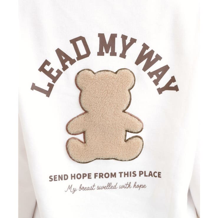 ボアくまちゃんアップリケ裏起毛トレーナー | PINK-latte | 詳細画像11 