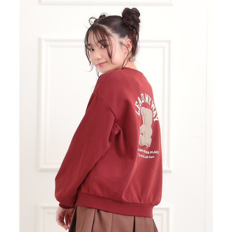 ボアくまちゃんアップリケ裏起毛トレーナー | PINK-latte | 詳細画像20 