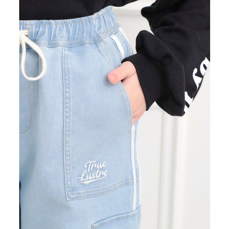 ラインデニムカーゴパンツ | PINK-latte | 詳細画像5 