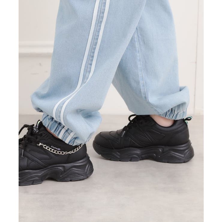 ラインデニムカーゴパンツ | PINK-latte | 詳細画像7 