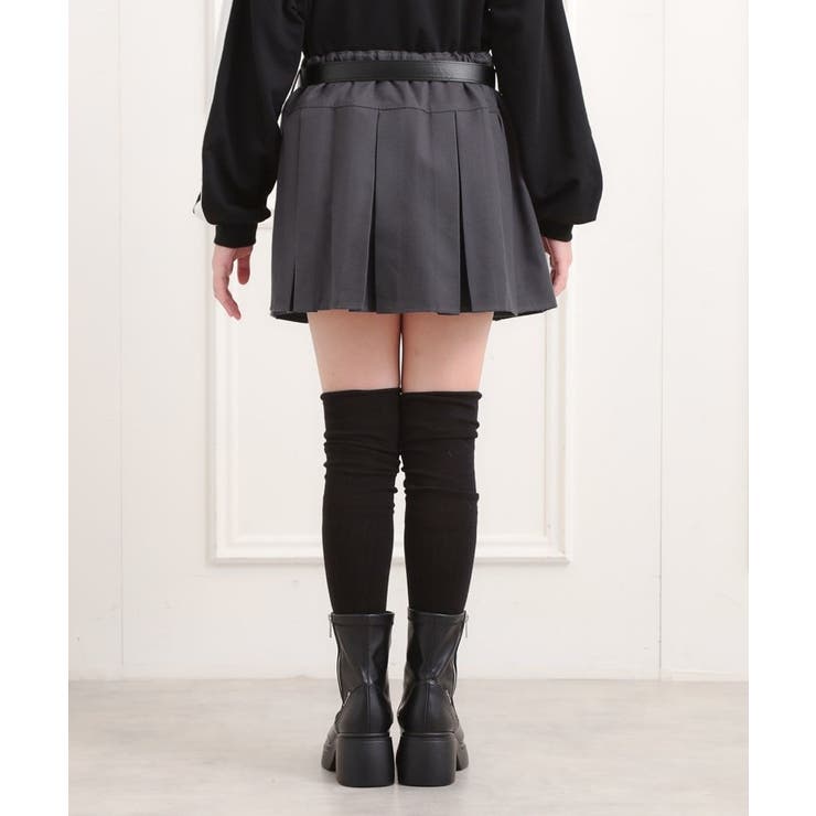 ベルト付きプリーツスカート | PINK-latte | 詳細画像3 