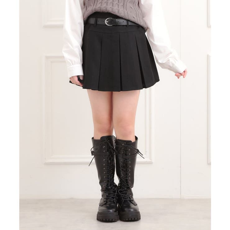 ベルト付きプリーツスカート | PINK-latte | 詳細画像17 