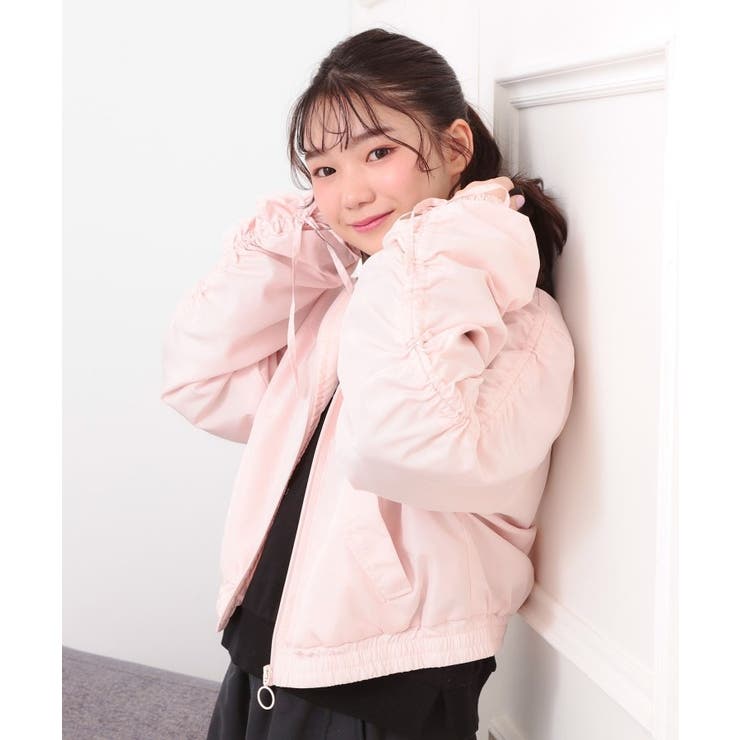 ライトピンク(070) | 袖ドロストブルゾン | PINK-latte