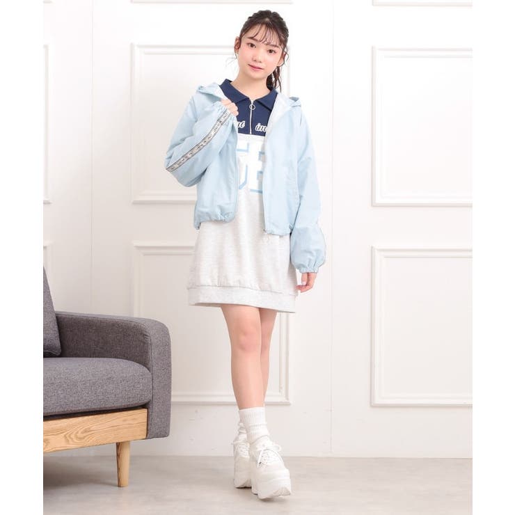 ロゴラインナイロンパーカーブルゾン | PINK-latte | 詳細画像14 