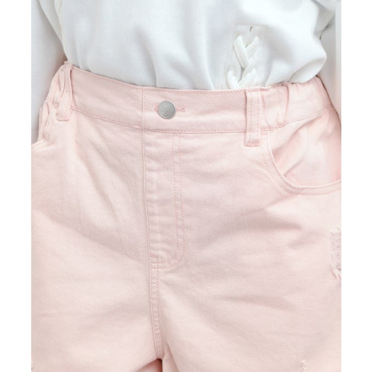 デニムツイルダメージショートパンツ | PINK-latte | 詳細画像4 
