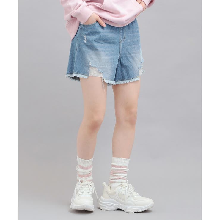 デニムツイルダメージショートパンツ | PINK-latte | 詳細画像13 