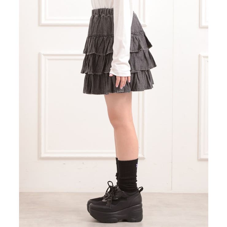 デニムティアードスカート | PINK-latte | 詳細画像2 