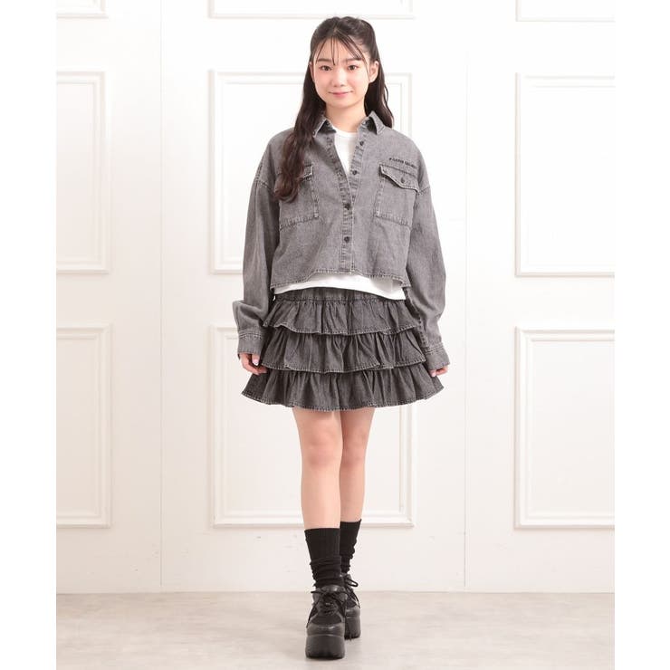 デニムティアードスカート | PINK-latte | 詳細画像6 