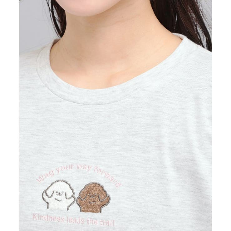 プチプラワンちゃんサガラロンT | PINK-latte | 詳細画像4 