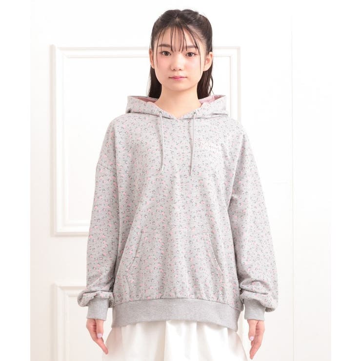 バック発泡プリントパーカー | PINK-latte | 詳細画像1 