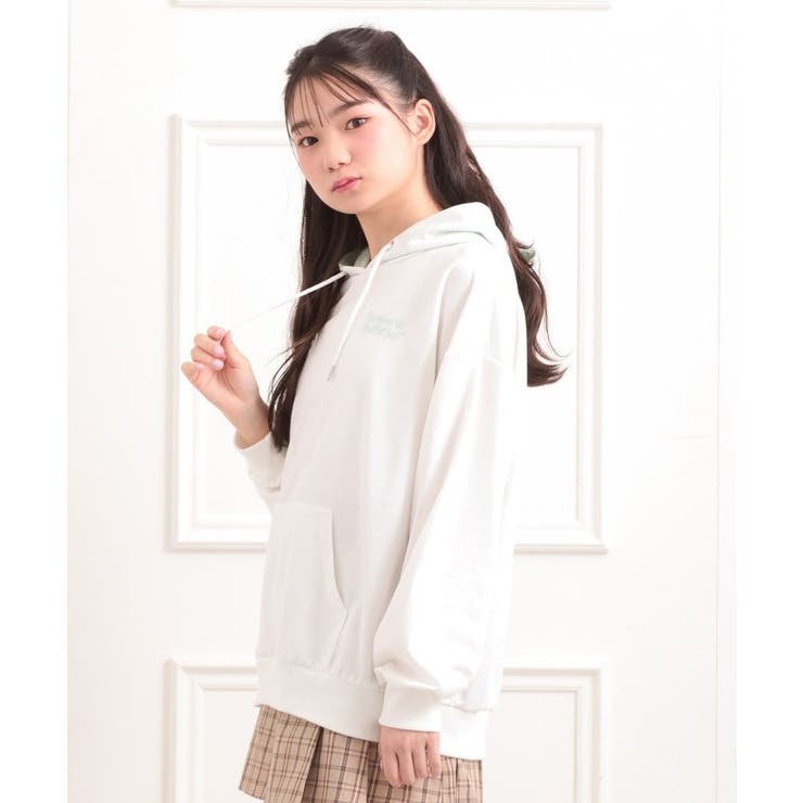 バック発泡プリントパーカー | PINK-latte | 詳細画像9 