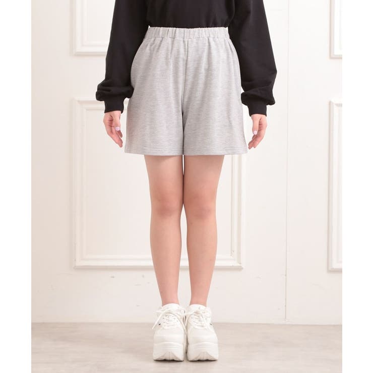 【セットアイテム】ミニ裏毛レースアップ＋キュロットパンツ | PINK-latte | 詳細画像7 